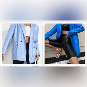 Bundle of two!! blue jacket. PU leather.
